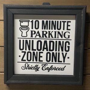 10 Minute Parking Reversed Canvas